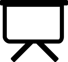 Presentation Screen Tool Outline Symbol Outline Icon Svg Set, Free Vectors File